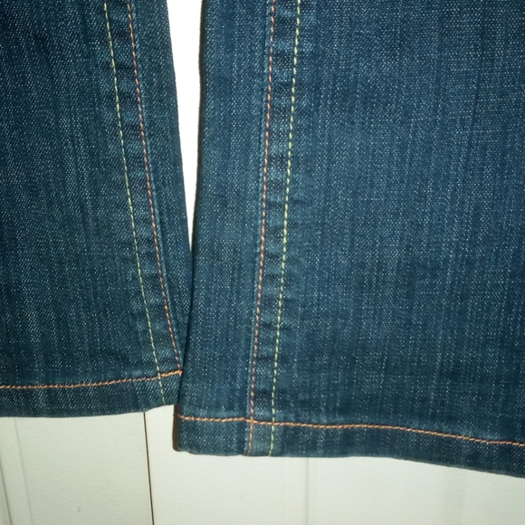 Women Blue Denim TELL Jeans with Bling (sz 7) - Picture 5 of 6